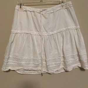 White lace skirt